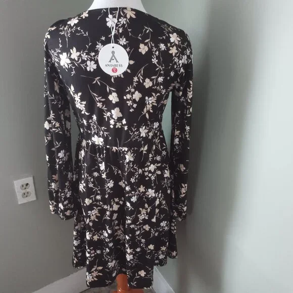 NWT Anrabess Ruched bust Smoked waist Floral Mini Dress Small - Picture 10 of 10